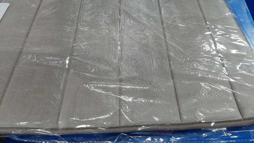Alfombra Baño Microfibra 40x60 Cm Memoria Liso Gris Gris - Imagen 2