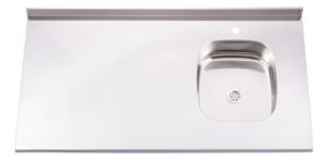 Mesadas Cocina Acero Ariel 120x62 Bacha Izq Con Zocalo