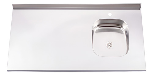 Mesadas Cocina Acero Ariel 120x62 Bacha Izq Con Zocalo