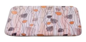 Alfombra Baño Microfibra Antideslizante 40x60 Cm Linea Y Fl Beige
