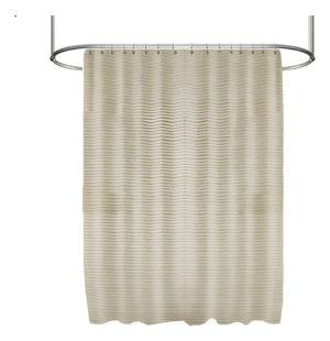 Cortina De Baño De Teflon Estampada - Dakota Beige 180x180 Beige Dakota