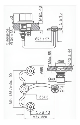 Griferia Fv Radal Bidet Baño 295/c7 Cromo Cromo Cromado - Imagen 2