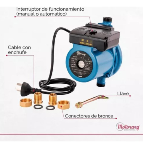 Bomba Presurizadora Motorarg Tip 2 Para Mas Presión De Agua - Imagen 4