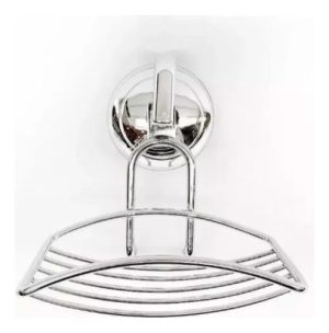 Jabonera Metal Cromada Sopapa Jabon Baño Sin Perforar