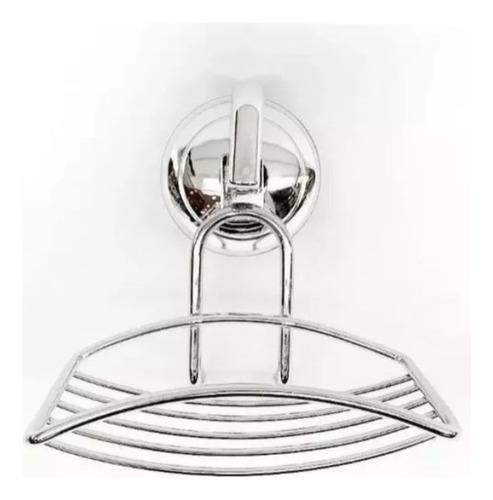 Jabonera Metal Cromada Sopapa Jabon Baño Sin Perforar