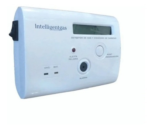 Detector Dual C/backup: Gas Y Monóxido De Carbono Pared