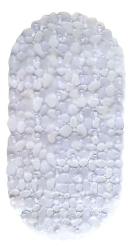 Alfombra De Baño Antideslizante Bloom Transparente 69x36 Transparente Piedras