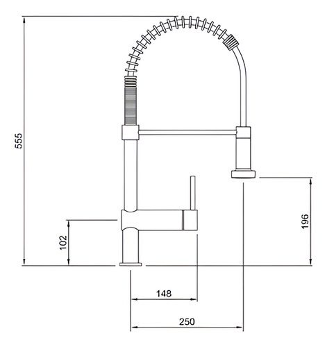 Grifería para Cocina Monocomando con Rociador Manual 20-140 Cuina Peirano - Imagen 2