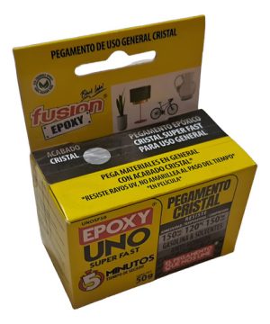 Pegamento Epoxy Fusión Super Fast para Cristal Transparente x 50 g