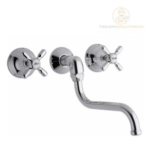Griferia Cocina Pared Fv Newport Embutir 403/b2p Cromo