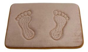 Alfombra Baño 40x60 Cm Memoria Antideslizante Pies Beige Beige