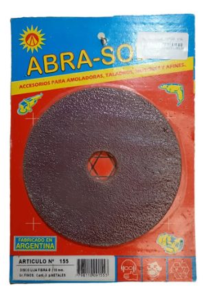 Disco Lija Fibra Para Amoladora 116mm X 3 Unidades Abra-sol Marrón