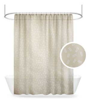 Cortina De Baño De Teflon Estampada - Astrid Beige 180x180 Beige Astrid