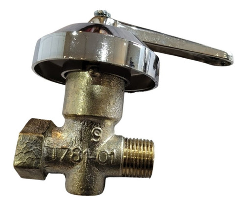 Llave De Gas 1/2 Bronce Con Campana Cromada Aprobada Mh - Imagen 6