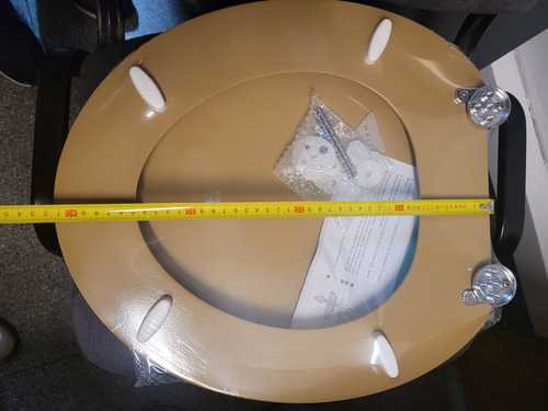 Asiento Tabla Inodoro Para Florencia Dorado Derpla Cromo Mar - Imagen 5