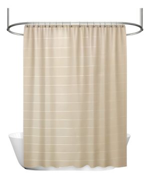 Cortina Baño De Teflon Premium Janelle Beige 180x180 Beige Janelle