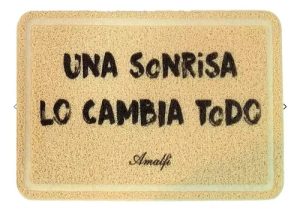 Alfombra Felpudo Entrada Casa 40x60 Cm Una Sonrisa 60 Cm 40 Cm Una Sonrisa Lo Cambia Todo Amarillo