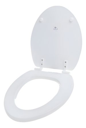 Tapa Asiento Inodoro Infantil Laqueado Colegial Trafulito De Blanco