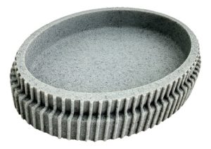 Jabonera De Poliresina Tramada Color Gris Gris
