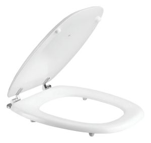 Asiento Tapa Inodoro Para Roca Monaco Derpla Herraje Cromo Blanco