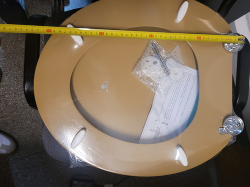Asiento Tabla Inodoro Para Florencia Dorado Derpla Cromo Mar - Imagen 6