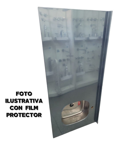 Mesadas Cocina Acero Ariel 140x62 Bacha Izq Con Zocalo - Imagen 7