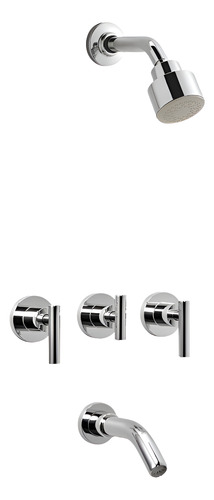 Grifería Para Ducha Cromada Adra 80-162 - Peirano Gris Brillante