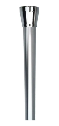 Barral Para Cortina De Baño Estriado Plateado De 1,1 A 2 Mts Plateado
