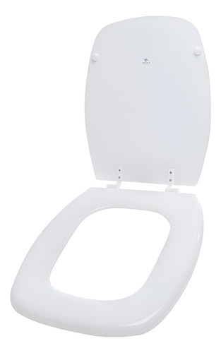 Asiento Tapa Inodoro Adaptable Verona Herraje Nylon Blanco Blanco