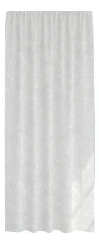 Cortina Baño Estampada Pvc Piedras + Ganchos Blanco Estampado Piedras