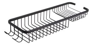 Estante Jabonera Para Ducha De Aluminio Color Negro Negro