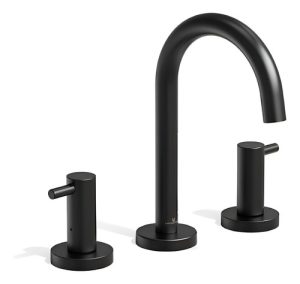 Griferia Lavatorio Hidromet Jet Black Negra Cierre Ceramico Negro Mate