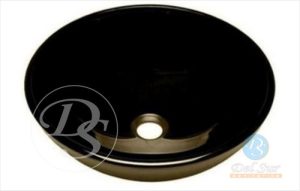 Bacha Baño Apoyo Vidrio Negro Pringles 42x12 Negro
