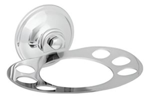 Porta Vaso Y Cepillos Cromado Linea Argenta - Majos Plateado