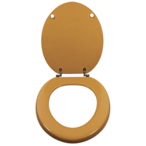 Asiento para Inodoro Derpla Pringles Florencia Dorado Herraje Cromo