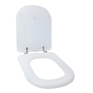 Asiento Derpla para Inodoro Ferrum Bari Blanco con Herraje Cromo Expansor