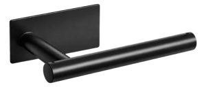 Porta Rollo D/papel Higiénico D/acero Inox Autoadhesivo Negr Negro