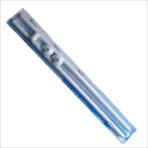 Barral para Cortina de Baño Curvo de Aluminio Blanco 90x90 cm