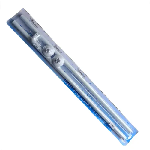 Barral para Cortina de Baño Curvo de Aluminio Blanco 90x90 cm