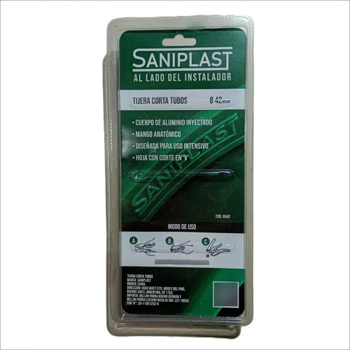 Tijera Corta Tubos Plásticos De Hasta 42mm - Saniplast - Imagen 3