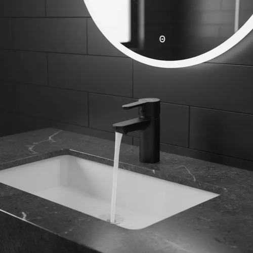 Grifería para Lavatorio Bajo Monocomando Peirano Adra Black 60-203N Negro Mate - Imagen 3