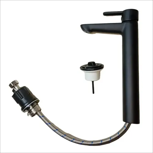 Grifería para Lavatorio Alto Monocomando Peirano Adra Black 61-203N Negro Mate - Imagen 3