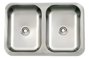 Pileta de Cocina Doble Mi Pileta 104T Acero Inoxidable