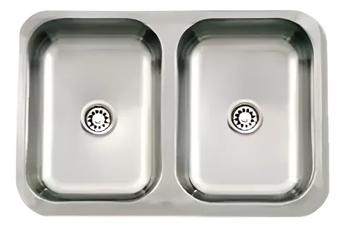 Pileta de Cocina Doble Mi Pileta 104T Acero Inoxidable