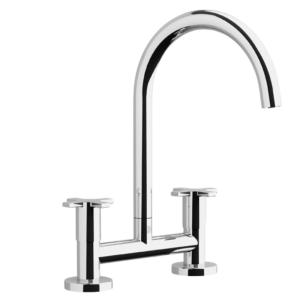 Grifería Cocina Mesada FV Alerce Doble Comando Pico Alto 0428/D7-CR