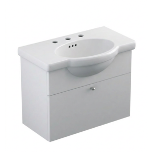 Vanitory Ferrum Venecia 48 cm Blanco 3 Agujeros de Colgar con Bacha