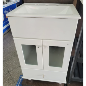 Vanitory Maral 60 cms. Blanco de apoyo con Puertas