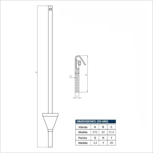 Obturador Cono para Dep贸sitos de Pared y de Cadena Egeo 1820 - Imagen 2