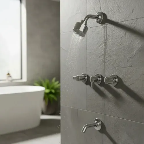 Grifería para Ducha con Transferencia Cromada Lago Davos - Imagen 5