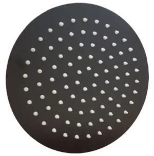 Flor de Ducha Redonda de Acero Inoxidable Negra 20 cm Mozart 9931